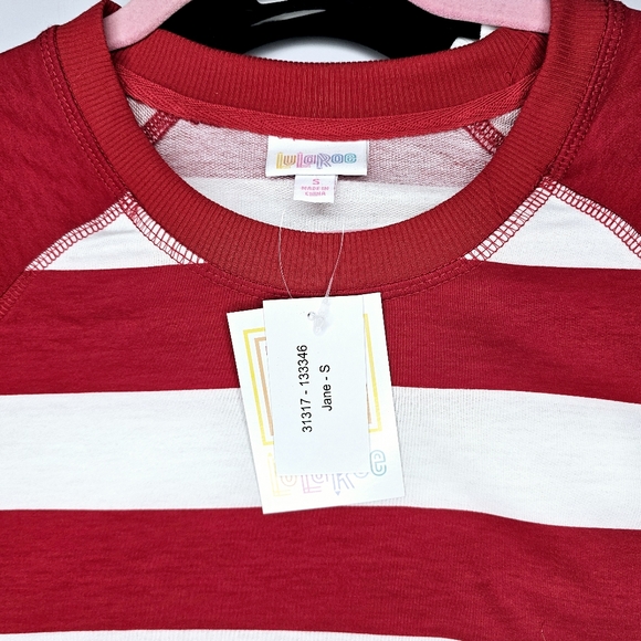 Holiday LuLaRoe Jane Short Sleeve Sweatshirt - Picture 2 of 6